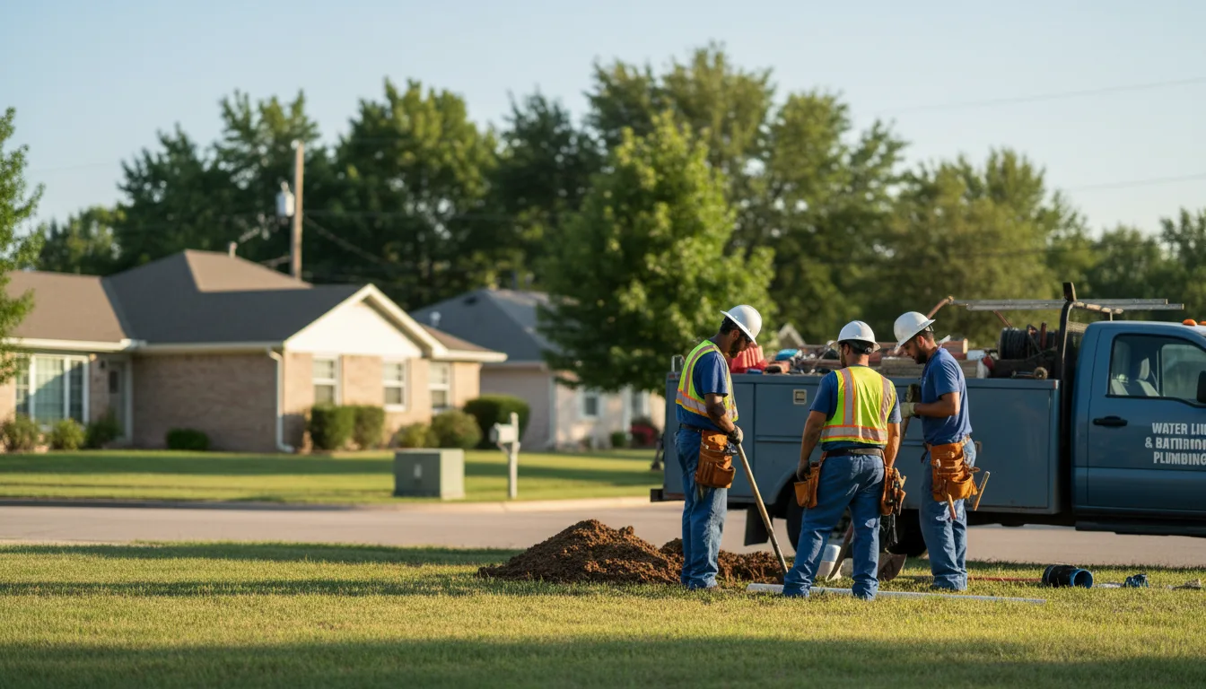 Residential water line and bathroom plumbing service in Dracut, MA